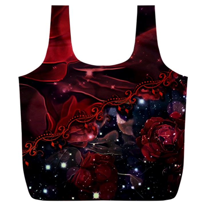 Beautiful Red Roses Full Print Recycle Bag (XXXL)