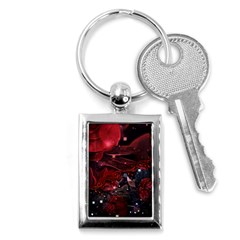 Beautiful Red Roses Key Chain (rectangle) by FantasyWorld7