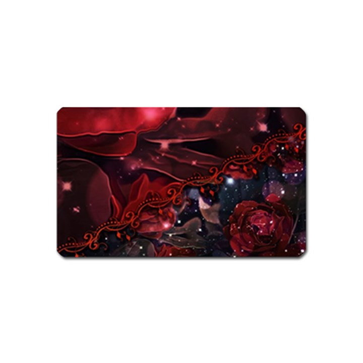 Beautiful Red Roses Magnet (Name Card)