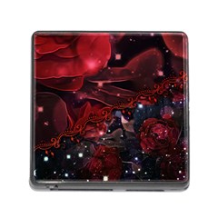 Beautiful Red Roses Memory Card Reader (square 5 Slot) by FantasyWorld7