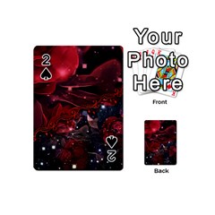 Beautiful Red Roses Playing Cards 54 Designs (mini) by FantasyWorld7