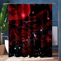 Beautiful Red Roses Shower Curtain 60  X 72  (medium)  by FantasyWorld7