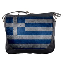 Grunge Greece Flag Messenger Bag by trulycreative