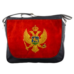 Grunge Montenegro Flag Messenger Bag by trulycreative