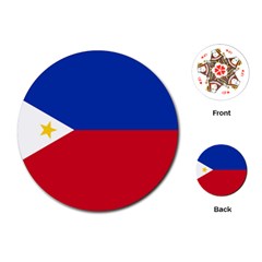 Philippines Flag Filipino Flag Playing Cards Single Design (Round)