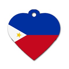 Philippines Flag Filipino Flag Dog Tag Heart (One Side)