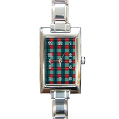 Pattern Texture Plaid Rectangle Italian Charm Watch by Mariart