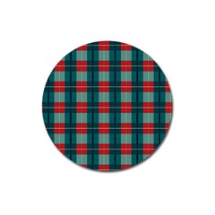 Pattern Texture Plaid Magnet 3  (round) by Mariart