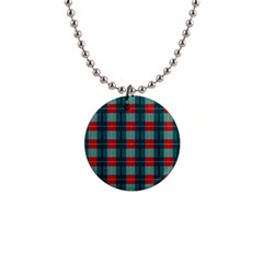 Pattern Texture Plaid 1  Button Necklace