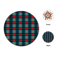 Pattern Texture Plaid Playing Cards Single Design (round) by Mariart