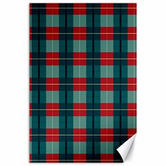 Pattern Texture Plaid Canvas 24  X 36  by Mariart