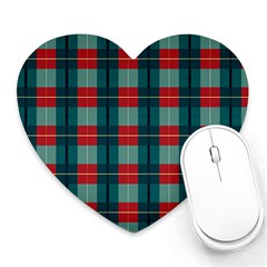 Pattern Texture Plaid Heart Mousepads by Mariart