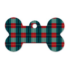 Pattern Texture Plaid Dog Tag Bone (one Side) by Mariart