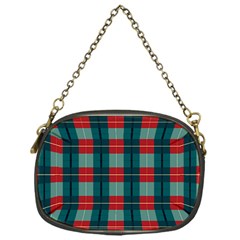 Pattern Texture Plaid Chain Purse (one Side) by Mariart