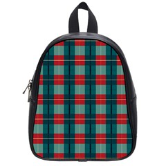 Pattern Texture Plaid School Bag (small) by Mariart