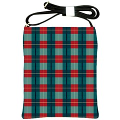 Pattern Texture Plaid Shoulder Sling Bag by Mariart