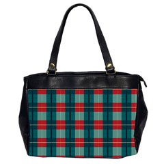 Pattern Texture Plaid Oversize Office Handbag (2 Sides) by Mariart