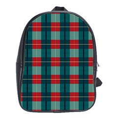 Pattern Texture Plaid School Bag (xl) by Mariart