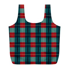 Pattern Texture Plaid Full Print Recycle Bag (l) by Mariart