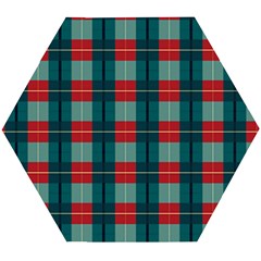 Pattern Texture Plaid Wooden Puzzle Hexagon