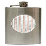 Pattern Line Background Wallpaper Hip Flask (6 oz) Front