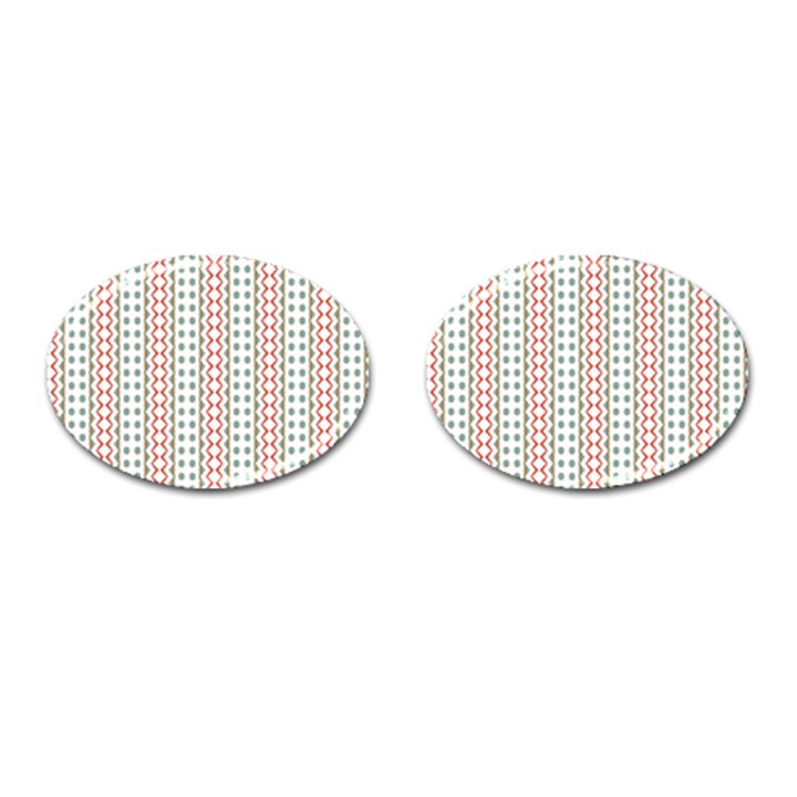 Pattern Line Background Wallpaper Cufflinks (Oval)