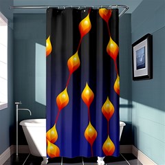 Flower Buds Floral Night Shower Curtain 36  X 72  (stall) 