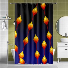 Flower Buds Floral Night Shower Curtain 48  X 72  (small) 