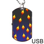 Flower Buds Floral Night Dog Tag USB Flash (Two Sides) Front