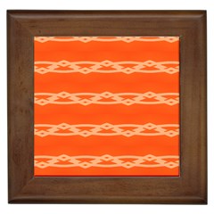 Pattern Orange Framed Tile by HermanTelo