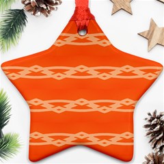 Pattern Orange Star Ornament (two Sides)