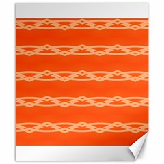 Pattern Orange Canvas 8  X 10 