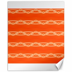 Pattern Orange Canvas 11  X 14  by HermanTelo