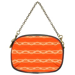 Pattern Orange Chain Purse (one Side)