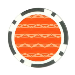 Pattern Orange Poker Chip Card Guard (10 Pack)