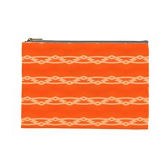 Pattern Orange Cosmetic Bag (large) by HermanTelo