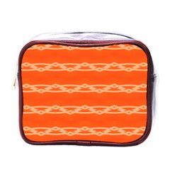 Pattern Orange Mini Toiletries Bag (one Side)