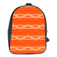 Pattern Orange School Bag (xl) by HermanTelo