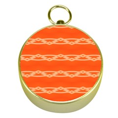 Pattern Orange Gold Compasses