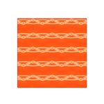 Pattern Orange Satin Bandana Scarf Front