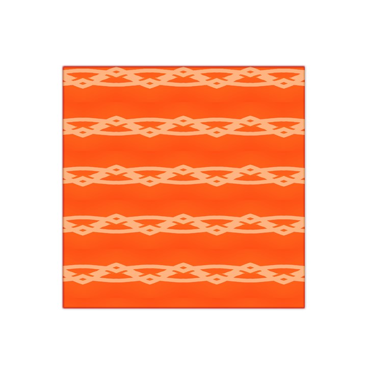 Pattern Orange Satin Bandana Scarf