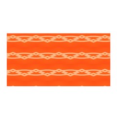 Pattern Orange Satin Wrap