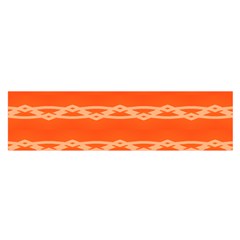 Pattern Orange Satin Scarf (oblong)