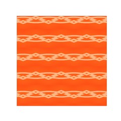 Pattern Orange Small Satin Scarf (square)