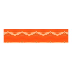 Pattern Orange Velvet Scrunchie