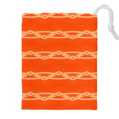 Pattern Orange Drawstring Pouch (4xl)