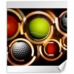 Sport Ball Tennis Golf Football Canvas 8  X 10  by HermanTelo