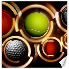 Sport Ball Tennis Golf Football Canvas 16  X 16  by HermanTelo