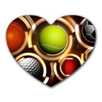 Sport Ball Tennis Golf Football Heart Mousepads Front