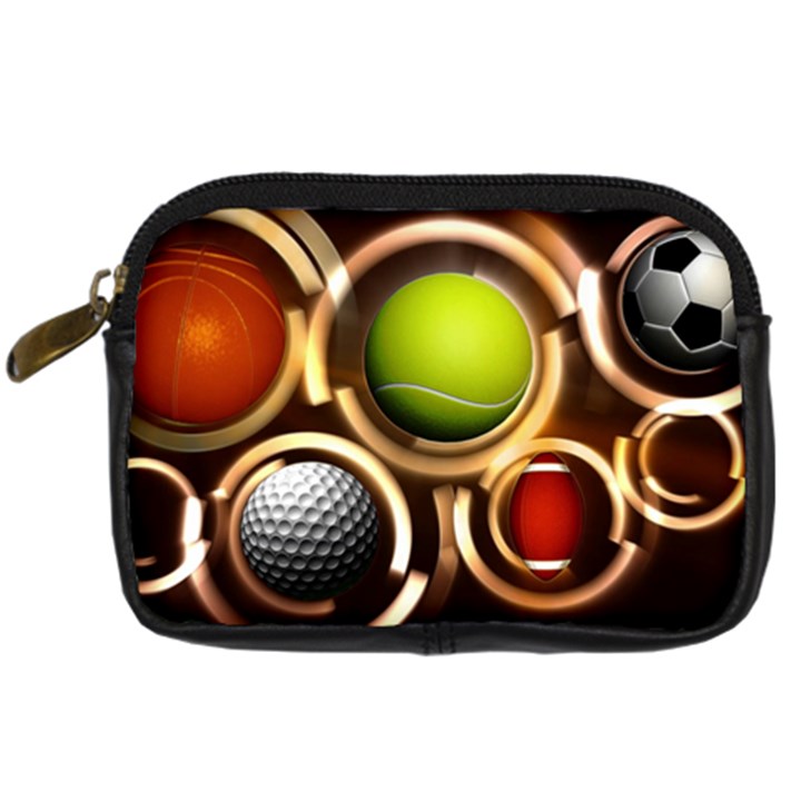 Sport Ball Tennis Golf Football Digital Camera Leather Case